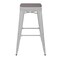 Flash Furniture 30" White Metal Stool-Gray Poly Seat CH-31320-30-WH-PL2G-GG - alternate 7